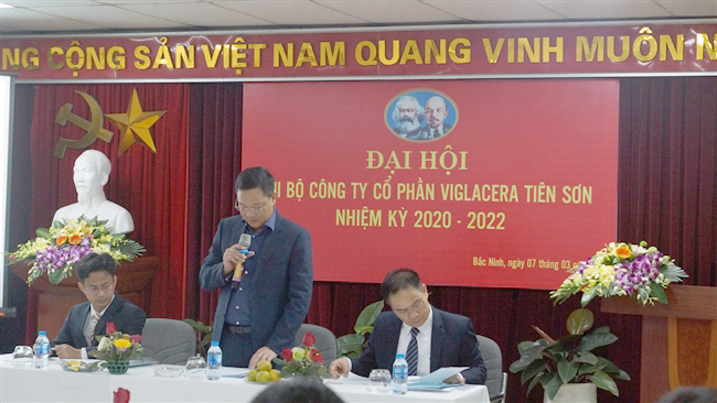 Đại hội Chi bộ Công ty cổ phần Viglacera Tiên Sơn nhiệm kỳ 2020 – 2022